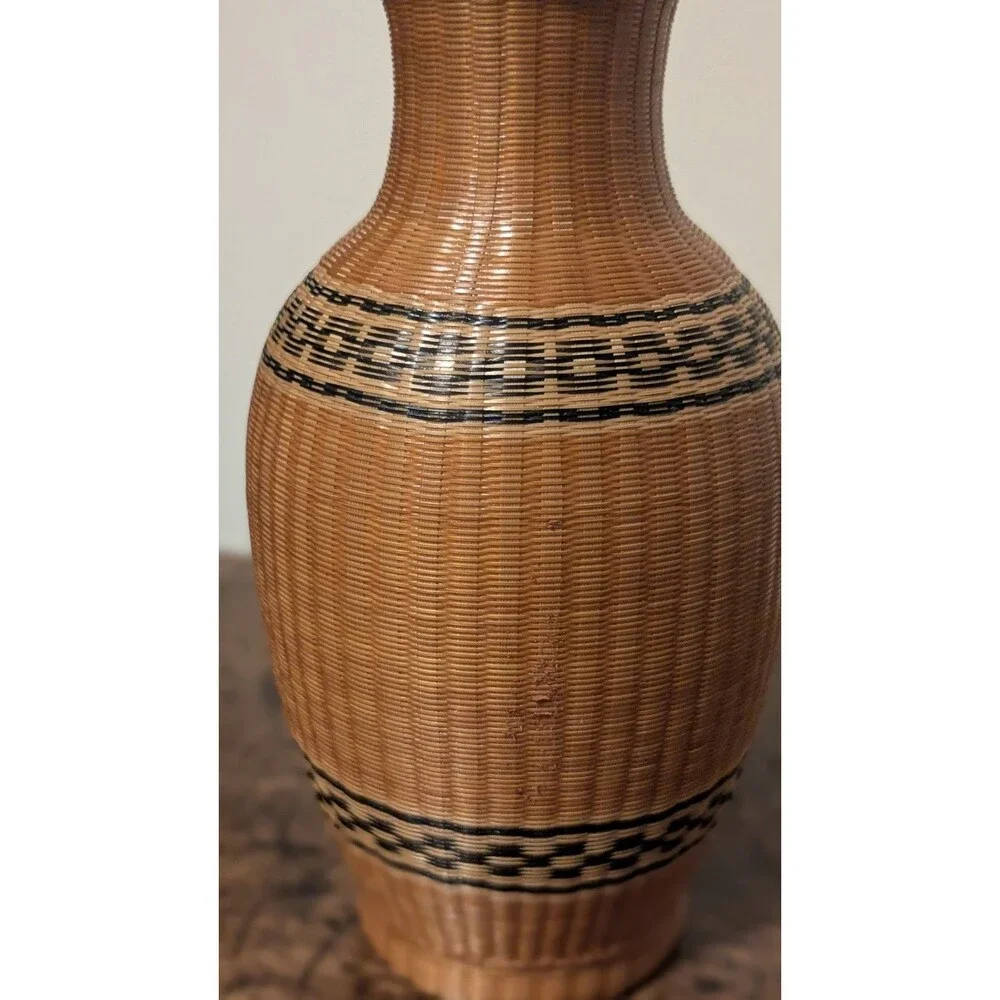 VTG Peoples Republic Of China Bamboo Weave Over Porcelain 6